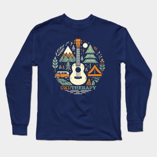 tshirt mug, sticker, print,  Ukutherapy: Ukulele is therapy Long Sleeve T-Shirt